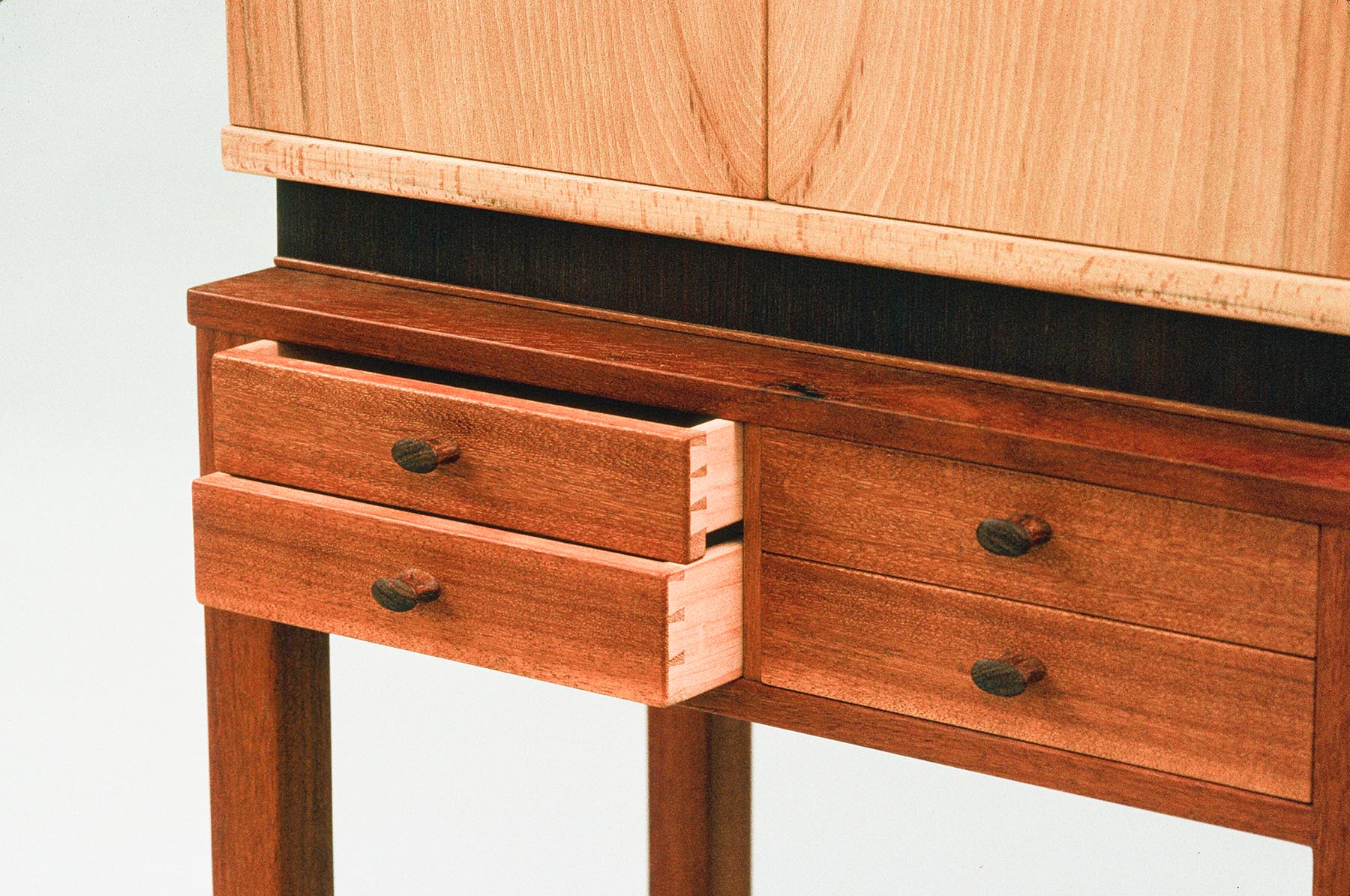 Beech Cabinet with Drawer Stand